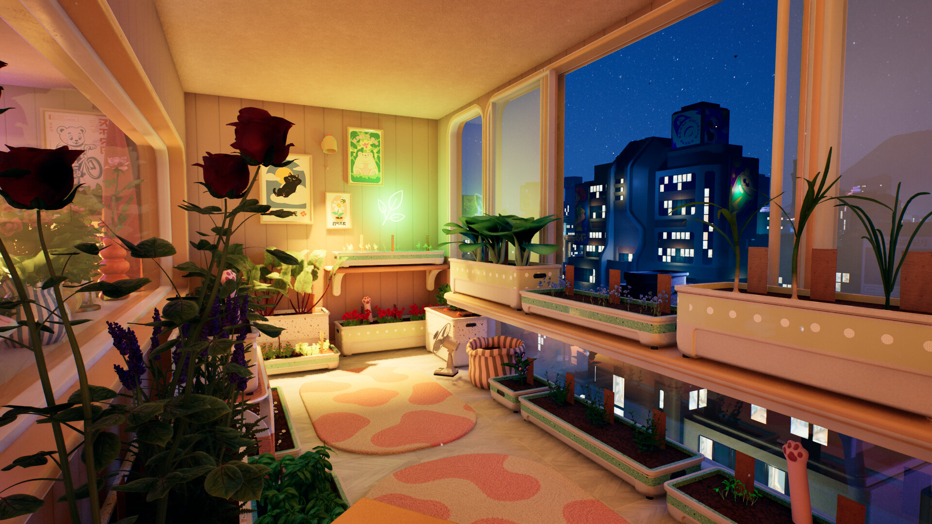 Tiny Eden in-game cooking kitchen